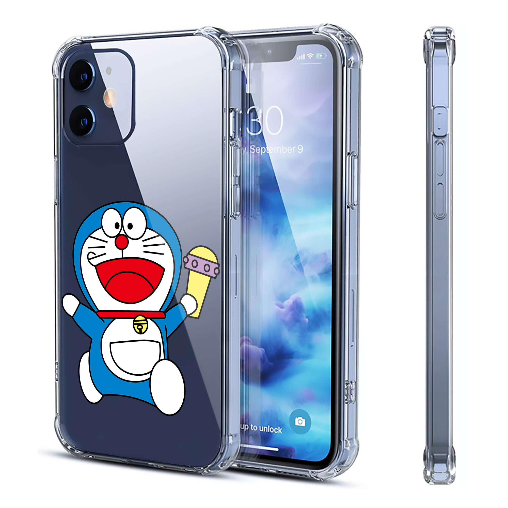 （画像用） ドラえもん Doraemon 【iPhone 12シリーズ対応】透明スマホケース（クリアソフトケース）